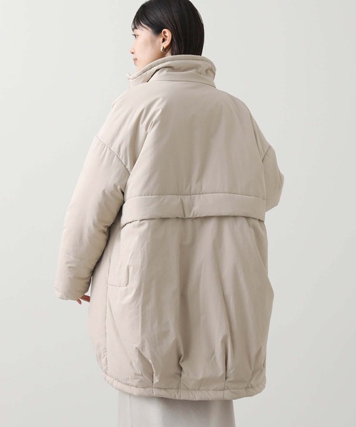 Gready Brilliant(グレディブリリアン)の「スタンド中綿オーバーコート(その他アウター・レディース・ブラック/ライトベージュ・FREE)」の19枚目の写真