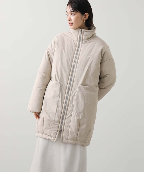 Gready Brilliant(グレディブリリアン)の「スタンド中綿オーバーコート(その他アウター・レディース・ブラック/ライトベージュ・FREE)」の21枚目の写真