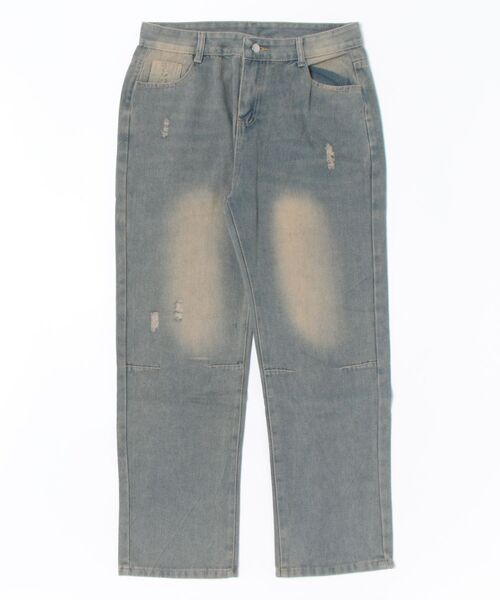 Bling Leads(ブリングリーズ)の「/Bling leads/ルーズフィット ヴィンテージ加工デニム(デニムパンツ・メンズ・ブルー系・FREE)」の3枚目の写真