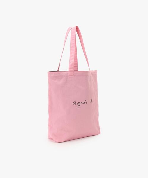agnes b.（アニエスベー）の「ロゴ コットン リバーシブル トートバッグ ”Paulette” YAS18－01（トートバッグ・レディース・ピンク系・FREE）」の16枚目の写真