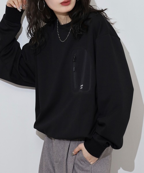 MMMM(エムエムエムエム)の「MMMM SOFT/ポンチ/クルーネック/ドロスト/パッチポケット(Tシャツ/カットソー・メンズ・ブラック/ホワイト・M/L)」の1枚目の写真