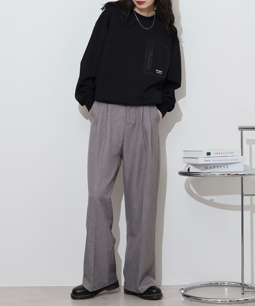 MMMM(エムエムエムエム)の「MMMM SOFT/ポンチ/クルーネック/ドロスト/パッチポケット(Tシャツ/カットソー・メンズ・ブラック/ホワイト・M/L)」の10枚目の写真