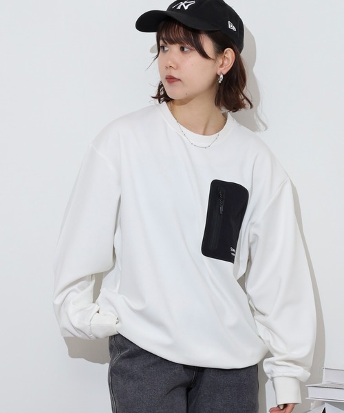 MMMM(エムエムエムエム)の「MMMM SOFT/ポンチ/クルーネック/ドロスト/パッチポケット(Tシャツ/カットソー・メンズ・ブラック/ホワイト・M/L)」の5枚目の写真