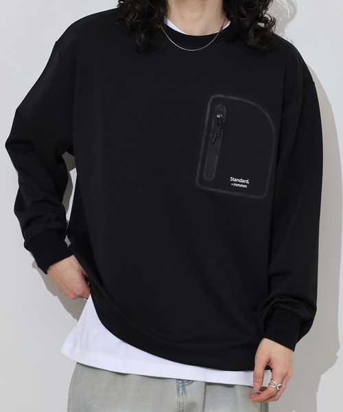 MMMM(エムエムエムエム)の「MMMM SOFT/ポンチ/クルーネック/ドロスト/パッチポケット(Tシャツ/カットソー・メンズ・ブラック/ホワイト・M/L)」の15枚目の写真