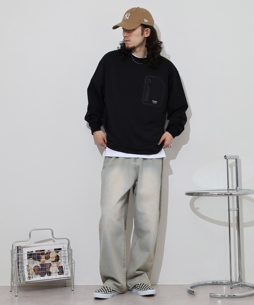 MMMM(エムエムエムエム)の「MMMM SOFT/ポンチ/クルーネック/ドロスト/パッチポケット(Tシャツ/カットソー・メンズ・ブラック/ホワイト・M/L)」の18枚目の写真