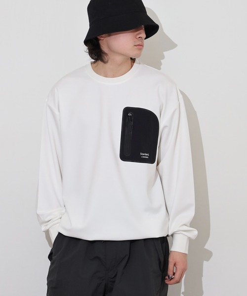 MMMM(エムエムエムエム)の「MMMM SOFT/ポンチ/クルーネック/ドロスト/パッチポケット(Tシャツ/カットソー・メンズ・ブラック/ホワイト・M/L)」の12枚目の写真