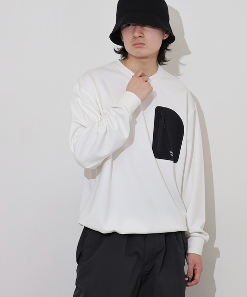 MMMM(エムエムエムエム)の「MMMM SOFT/ポンチ/クルーネック/ドロスト/パッチポケット(Tシャツ/カットソー・メンズ・ブラック/ホワイト・M/L)」の11枚目の写真