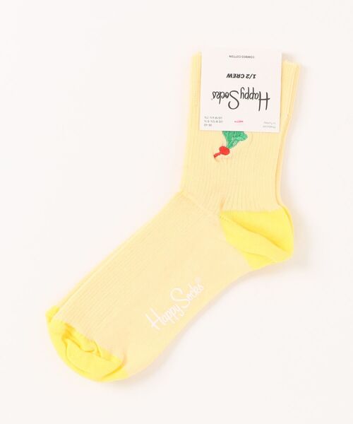 Happy Socks(ハッピーソックス)の「★HAPPY SOCKS★デザインソックス(ソックス/靴下・レディース・イエロー系その他/ピンク・SMALL)」の1枚目の写真