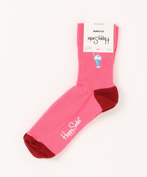 Happy Socks(ハッピーソックス)の「★HAPPY SOCKS★デザインソックス(ソックス/靴下・レディース・イエロー系その他/ピンク・SMALL)」の2枚目の写真