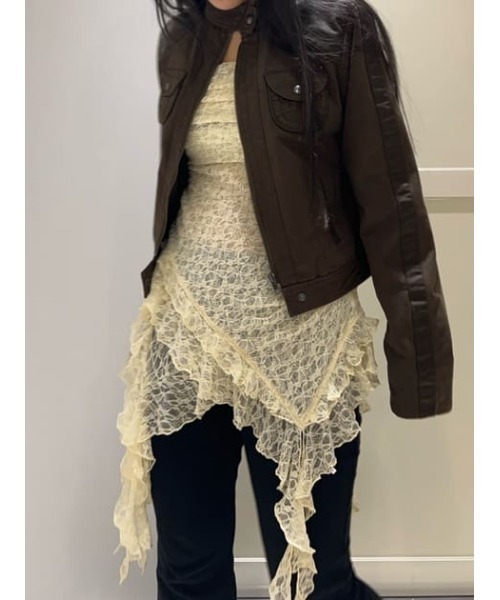 LAGUA GEM（ラグアジェム）の「LINE DOCKING COTTON ジャケット（その他アウター・レディース・ブラウン/グレー・FREE）」の22枚目の写真