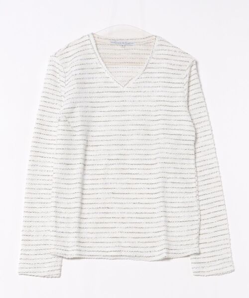 ARCHIVER(アーカイバ)の「【W】【it】【Growth by Grail】ボーダーVネックカット(Tシャツ/カットソー・メンズ・ブラック/グレー/ホワイト・LARGE/MEDIUM)」の2枚目の写真
