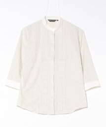 TOKYO SHIRTS | 【COFREX】 スタンド 配色ブラウス 七分袖 レディースデザインシャツ(シャツ/ブラウス)
