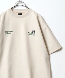 Faux Suede Animal&Ghost Embroidery T-Shirt/フェイクスエード アニマル ゴースト ワンポイント刺繍 半袖 Tシャツ レディース メンズ