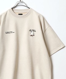 Faux Suede Animal&Ghost Embroidery T-Shirt/フェイクスエード アニマル ゴースト ワンポイント刺繍 半袖 Tシャツ レディース メンズ