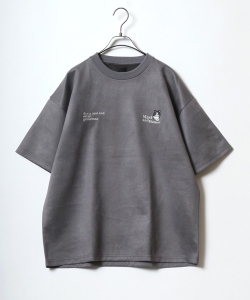ANPAS(アンパス)の「Faux Suede Animal&Ghost Embroidery T-Shirt/フェイクスエード アニマル ゴースト ワンポイント刺繍 半袖 Tシャツ レディース メンズ(Tシャツ/カットソー・メンズ・ミント/グレー系その他2/グレー系その他3/ホワイト系その他/ホワイト系その他2/グレー系その他・M/L)」の9枚目の写真
