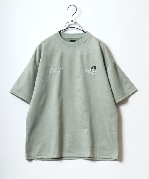 ANPAS(アンパス)の「Faux Suede Animal&Ghost Embroidery T-Shirt/フェイクスエード アニマル ゴースト ワンポイント刺繍 半袖 Tシャツ レディース メンズ(Tシャツ/カットソー・メンズ・ミント/グレー系その他2/グレー系その他3/ホワイト系その他/ホワイト系その他2/グレー系その他・M/L)」の12枚目の写真