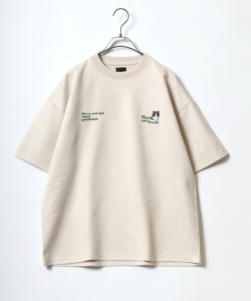 ANPAS(アンパス)の「Faux Suede Animal&Ghost Embroidery T-Shirt/フェイクスエード アニマル ゴースト ワンポイント刺繍 半袖 Tシャツ レディース メンズ(Tシャツ/カットソー・メンズ・ミント/グレー系その他2/グレー系その他3/ホワイト系その他/ホワイト系その他2/グレー系その他・M/L)」の7枚目の写真