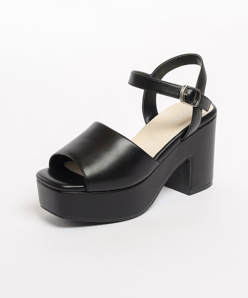 Honeys（ハニーズ）の「スクエアヒールサンダル（サンダル・レディース・アイボリー/ブラック/イエロー系その他/シルバー・L/M/S）」の15枚目の写真