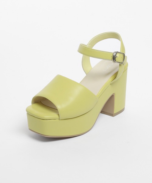 Honeys（ハニーズ）の「スクエアヒールサンダル（サンダル・レディース・アイボリー/ブラック/イエロー系その他/シルバー・L/M/S）」の18枚目の写真