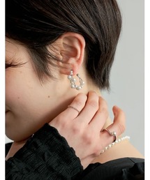 MEISM（ミズム）の「[2025SS COLLECTION][MEISM by Re:EDIT]フェイクパールフープピアス[返品交換不可]（ピアス（両耳用））」