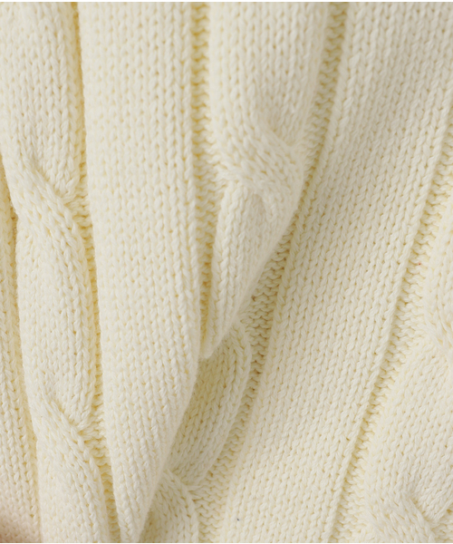 Spick & Span（スピックアンドスパン）の「OLDDERBY KNITWEAR/オールドダービーニットウェア  チルデンベスト（ベスト・レディース・ベージュ/アイボリー・MEDIUM）」の8枚目の写真