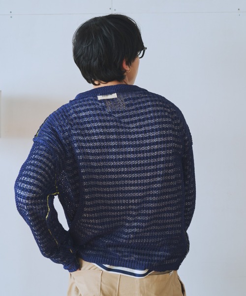 common gull products.(コモンガルプロダクツ)の「くしゃくしゃなニットカーデ(カーディガン/ボレロ・レディース・イエロー系/レッド系/ネイビー・MEDIUM/SMALL)」の7枚目の写真