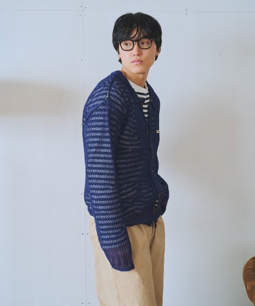 common gull products.(コモンガルプロダクツ)の「くしゃくしゃなニットカーデ(カーディガン/ボレロ・レディース・イエロー系/レッド系/ネイビー・MEDIUM/SMALL)」の10枚目の写真