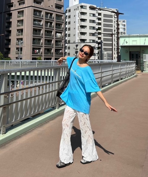 TEEN BOOP(ティーンブープ)の「レースフレアPT(その他パンツ・レディース・ブラック/オフホワイト・FREE)」の5枚目の写真