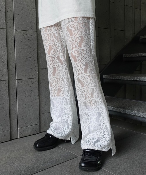 TEEN BOOP(ティーンブープ)の「レースフレアPT(その他パンツ・レディース・ブラック/オフホワイト・FREE)」の8枚目の写真