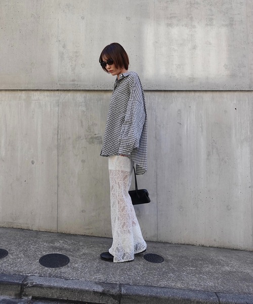 TEEN BOOP(ティーンブープ)の「レースフレアPT(その他パンツ・レディース・ブラック/オフホワイト・FREE)」の14枚目の写真