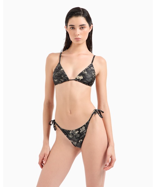 エンポリオ アルマーニ】ロゴマニアプリント トライアングルビキニ