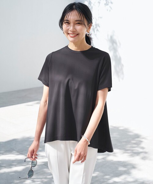tシャツ 異素材バックフレアカットソー レディース 楽天市場】バックフレアtシャツの通販