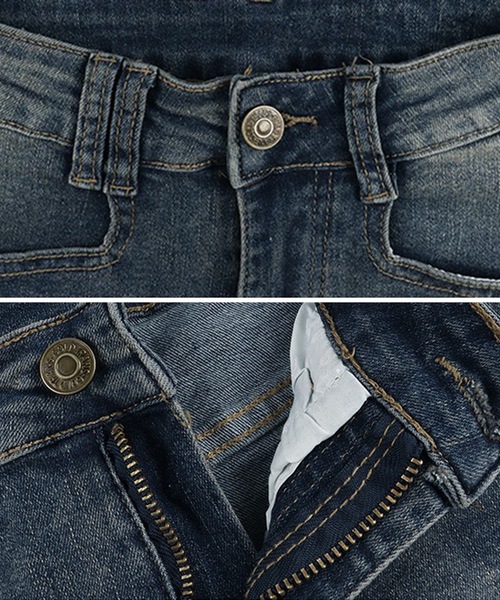 Lace Ladies（レースレディース）の「ユーズド風 ハイウエスト デニム ショート パンツ（デニムパンツ・レディース・ブルー・S/M/L/XL）」の11枚目の写真