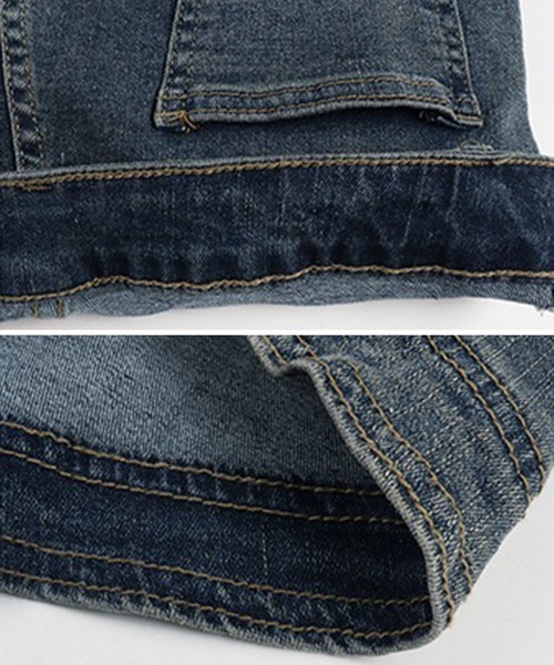 Lace Ladies（レースレディース）の「ユーズド風 ハイウエスト デニム ショート パンツ（デニムパンツ・レディース・ブルー・S/M/L/XL）」の12枚目の写真