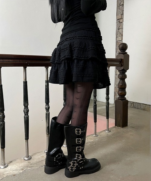 【美品】 フェアライアー　FairLiar　スカート　インナーパンツ一体型　黒 フェアライアー FairLiar スカート インナーパンツ一体型 黒