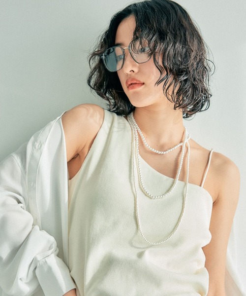 LEPSIM（レプシィム）の「カップ付きワンショルダー　320139（その他トップス・レディース・チャコールグレー/アイボリー・LARGE/MEDIUM）」の3枚目の写真