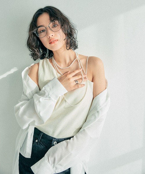 LEPSIM（レプシィム）の「カップ付きワンショルダー　320139（その他トップス・レディース・チャコールグレー/アイボリー・LARGE/MEDIUM）」の4枚目の写真