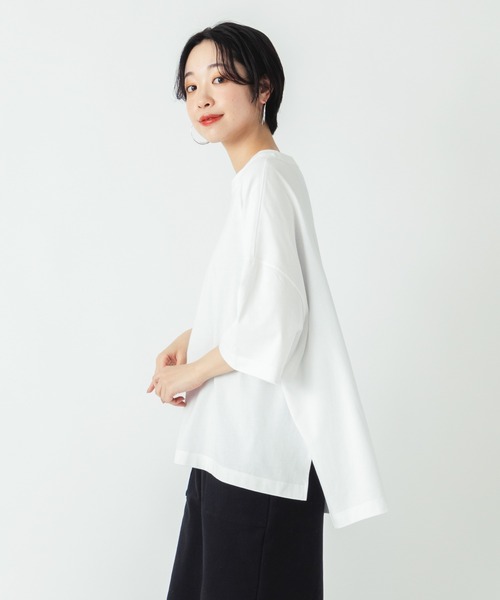 ever closet(エバークローゼット)の「BIGシルエット 半袖Tシャツ(Tシャツ/カットソー・レディース・ブラック/ホワイト・F)」の1枚目の写真