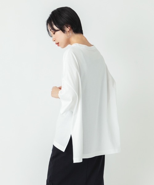 ever closet(エバークローゼット)の「BIGシルエット 半袖Tシャツ(Tシャツ/カットソー・レディース・ブラック/ホワイト・F)」の7枚目の写真
