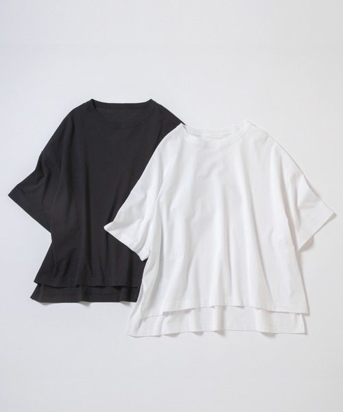 ever closet(エバークローゼット)の「BIGシルエット 半袖Tシャツ(Tシャツ/カットソー・レディース・ブラック/ホワイト・F)」の15枚目の写真