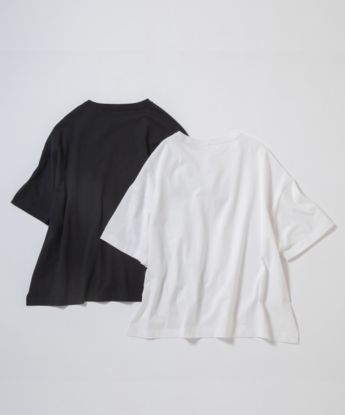 ever closet(エバークローゼット)の「BIGシルエット 半袖Tシャツ(Tシャツ/カットソー・レディース・ブラック/ホワイト・F)」の16枚目の写真