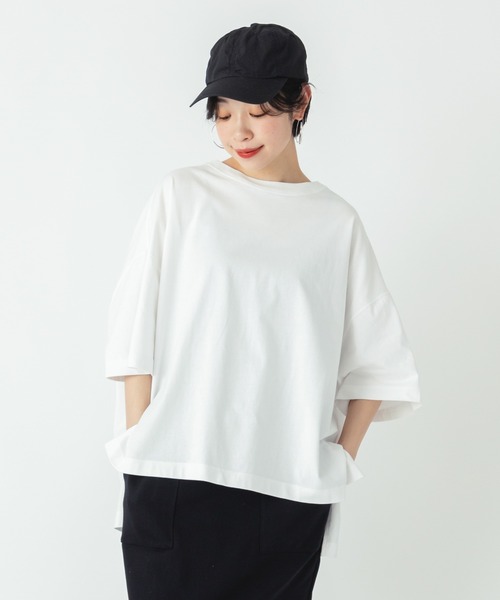 ever closet(エバークローゼット)の「BIGシルエット 半袖Tシャツ(Tシャツ/カットソー・レディース・ブラック/ホワイト・F)」の8枚目の写真