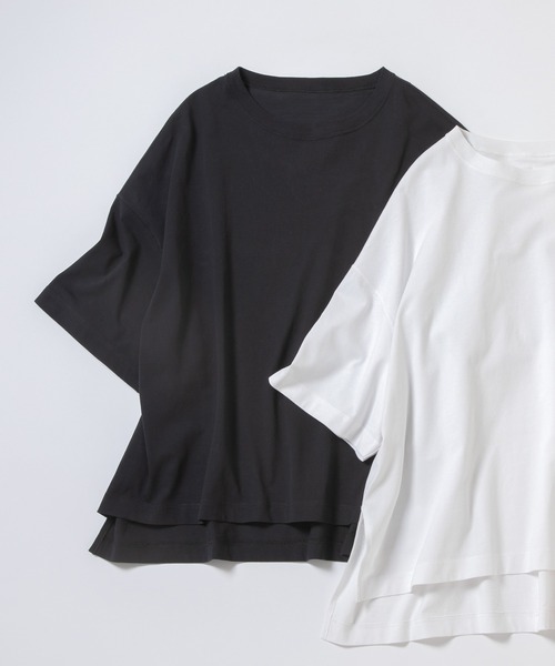 ever closet(エバークローゼット)の「BIGシルエット 半袖Tシャツ(Tシャツ/カットソー・レディース・ブラック/ホワイト・F)」の18枚目の写真