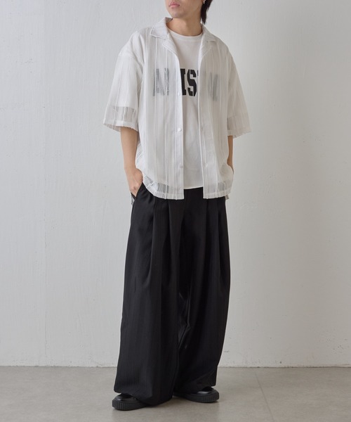 COLONY 2139（コロニートゥーワンスリーナイン）の「ランダムヘリンボーン2タックワイドパンツ（スラックス・メンズ・ブラック/グレー・LARGE/MEDIUM）」の11枚目の写真