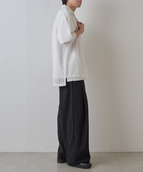 COLONY 2139（コロニートゥーワンスリーナイン）の「ランダムヘリンボーン2タックワイドパンツ（スラックス・メンズ・ブラック/グレー・LARGE/MEDIUM）」の14枚目の写真