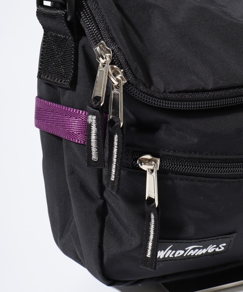 WILD THINGS（ワイルドシングス）の「WILD THINGS ナイロン ミニショルダーバッグ DELFY採用（ショルダーバッグ・メンズ・ブラック/パープル/ターコイズブルー・FREE）」の5枚目の写真