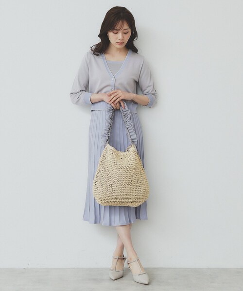 index（インデックス）の「雑材ワンショルダーフリルA4トート（トートバッグ・レディース・ライトベージュ/グレー/ベージュ系その他7・00）」の7枚目の写真