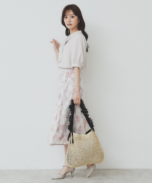 index（インデックス）の「雑材ワンショルダーフリルA4トート（トートバッグ・レディース・ライトベージュ/グレー/ベージュ系その他7・00）」の10枚目の写真