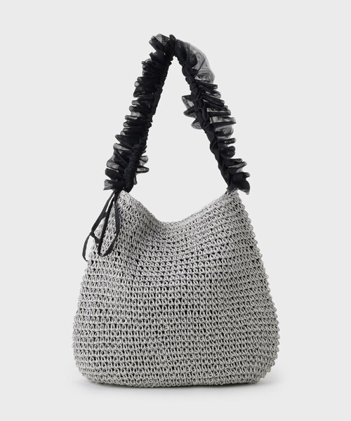 index（インデックス）の「雑材ワンショルダーフリルA4トート（トートバッグ・レディース・ライトベージュ/グレー/ベージュ系その他7・00）」の13枚目の写真