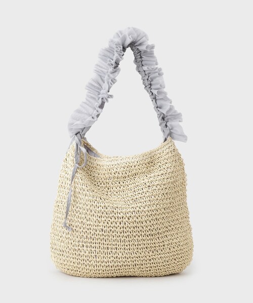 index（インデックス）の「雑材ワンショルダーフリルA4トート（トートバッグ・レディース・ライトベージュ/グレー/ベージュ系その他7・00）」の14枚目の写真